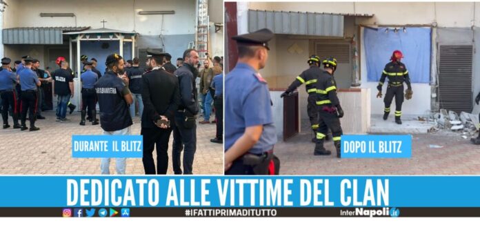 Smantellato l'altarino della camorra a Ponticelli, foto degli affiliati tra Madonna e Gesù