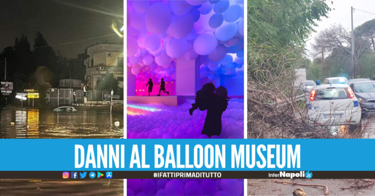 Maltempo a Napoli e provincia, chiuso per danni il Balloon Museum allagamenti a Villaricca, Giugliano e Qualiano