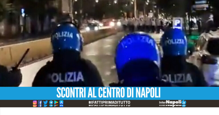 Napoli-Union Berlino, scontri in centro tra Polizia e tifosi