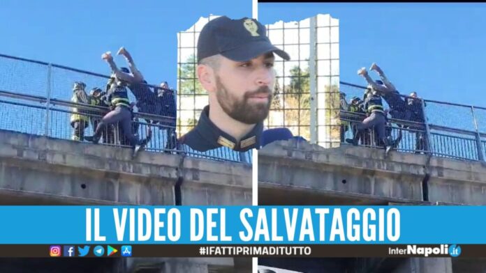 Minaccia di lanciarsi dal cavalcavia, salvato dal poliziotto di Napoli