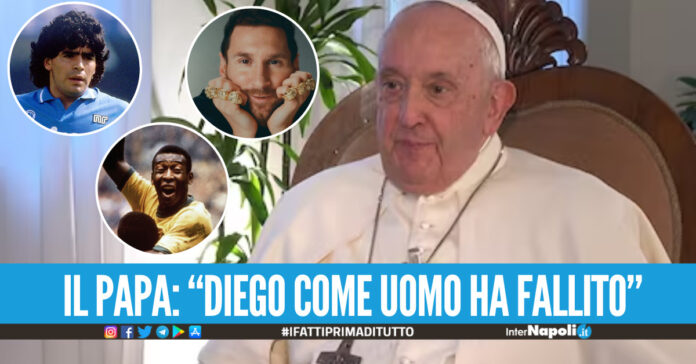 PAPA FRANCESCO MARADONA MESSI Pelè