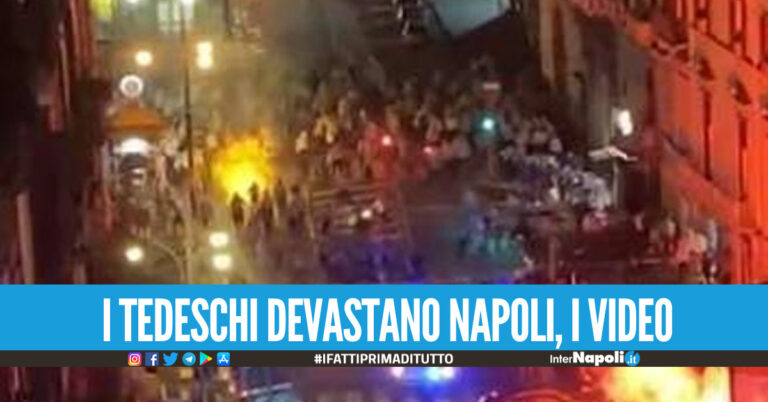 Tifosi dell'U. Berlino devastano Napoli, 11 ultrà in Questura si teme l'arrivo di altri violenti senza biglietto