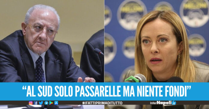 Campania dimenticata, De Luca contro il Governo Meloni Servono fondi per creare nuovi posti di lavoro