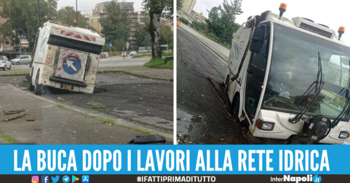 spazzatrice meccanica scampia