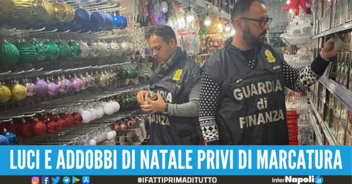 addobbi di natale sequestrati benevento