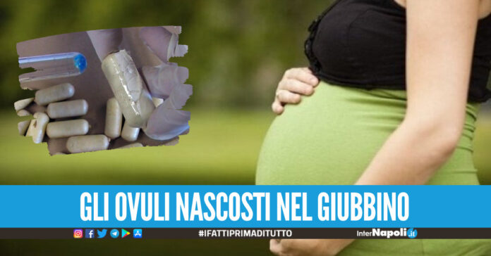 droga nascosta addosso alla compagna incinta