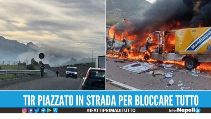 Due assalti ai portavalori in poche ore, sparatoria e fiamme in strada
