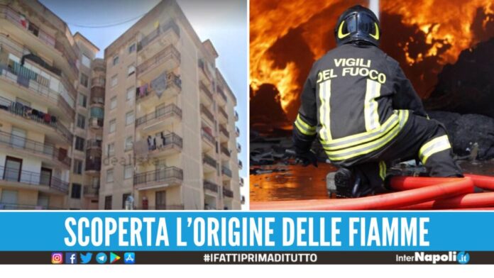 Incendio nelle palazzine a Giugliano,
