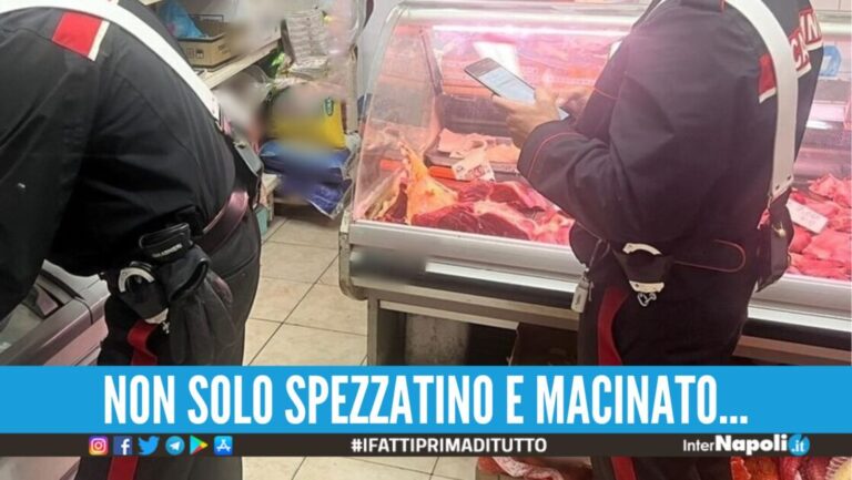 Botti illegali nascosti tra la carne, macellaio arrestato a Casandrino