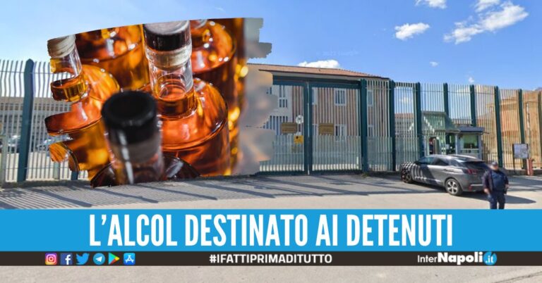 Cinque litri di bevande alcoliche nel pacco destinato ai detenuti, la scoperta nel carcere di Avellino