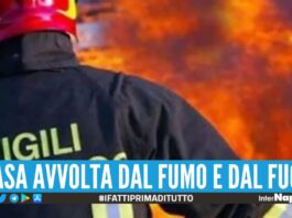 Salotto in fiamme a Giugliano, 50enne salvato dall'incendio