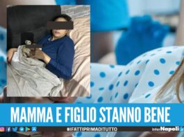 Festa a Pomigliano d'Arco, mamma Nunzia partorisce in casa il piccolo Gaetano sta bene