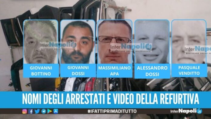 Sorpresi con pezzi d'auto rubati, sgominata la banda a Casoria.