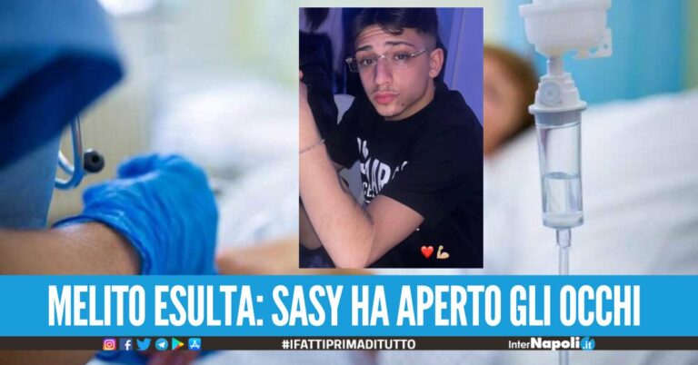 Lacrime di gioia a Melito, il 17enne Sasy si è svegliato dal coma era rimasto ferito dai botti a Capodanno