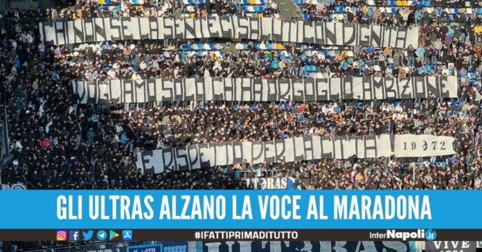 striscione curva b napoli