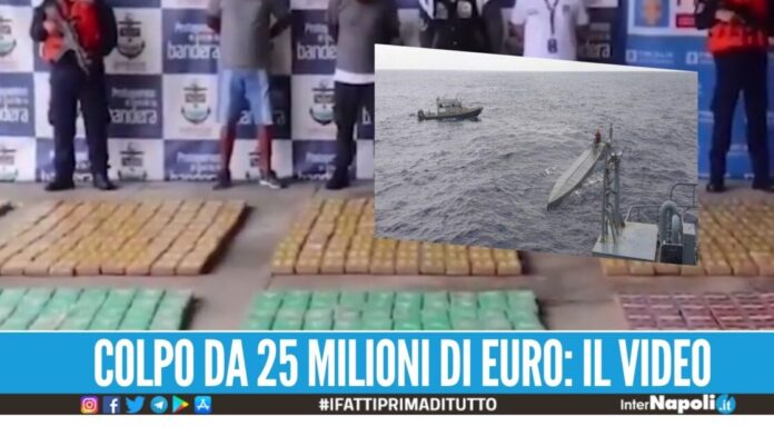 In mare con 800 kg di cocaina, sequestrato sottomarino dei narcos
