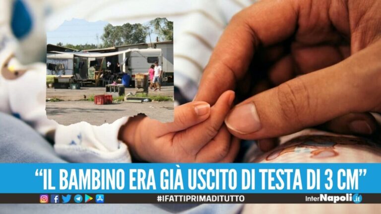 Inizia il parto nel campo rom di Giugliano, corsa in ospedale per la baby mamma