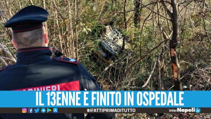 Pauroso incidente in Irpinia, mamma e figlio finiscono nella scarpata