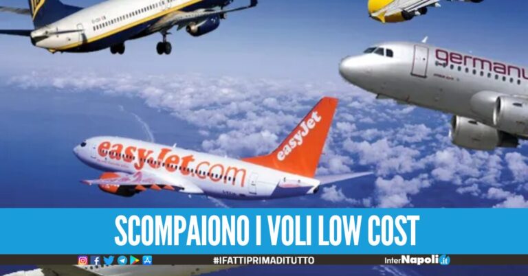 Scompaiono i voli low cost in Italia, diminuiscono soprattutto le tratte verso il Sud il motivo