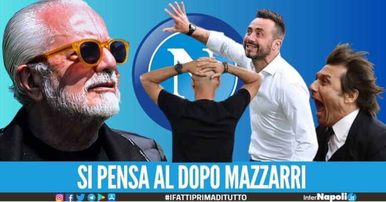 ultime notizie calcio Napoli allenatore Roberto De Zerbi Stefano Pioli Antonio Conte