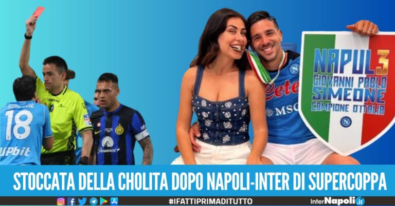 ultime notizie calcio Napoli moglie Giovanni Simeone Lautaro Martinez supercoppa napoli-inter