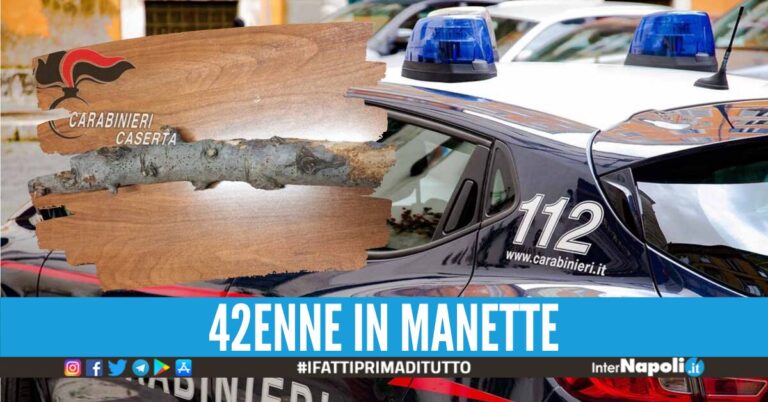 Follia ad Aversa, ubriaco e armato di bastone aggredisce i carabinieri: arrestato