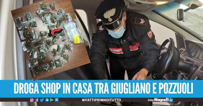 Dosi di droga nascoste nei panni da lavare, blitz a Licola arrestato pusher