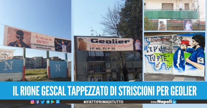 Geolier a Sanremo, il rione Gescal tifa per il suo 'guaglione' Per noi ha già vinto