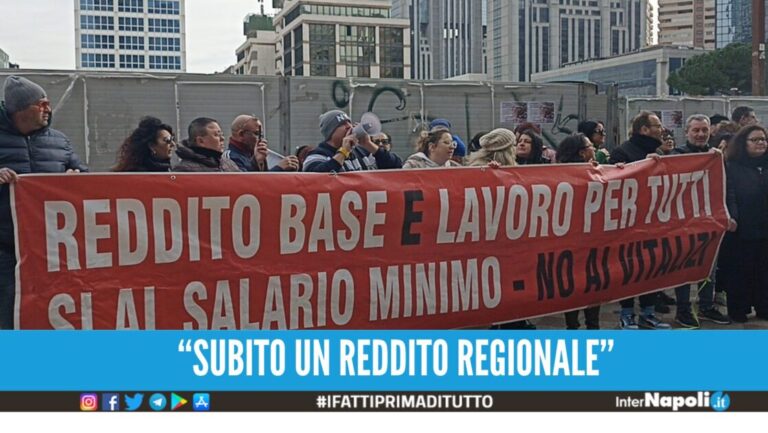 Protesta a Napoli degli ex percettori del reddito di cittadinanza: “Si approvi la Misura Integrativa Regionale”