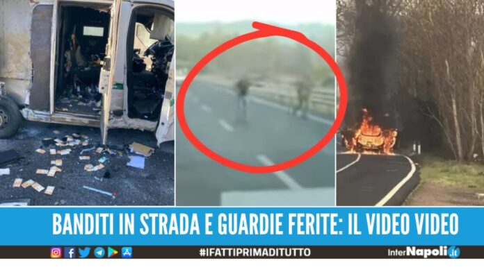Kalashnikov e auto incendiante, così il commando ha rapinato 3 portavalori