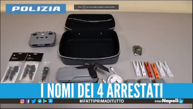 Droga e telefonini spediti con i droni in carcere, scattano gli arresti anche a Napoli