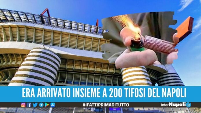 Boato prima di Milan-Napoli, tifoso azzurro ferito dal suo petardo