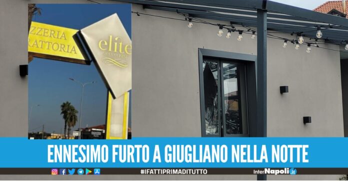 Raid contro il ristorante pizzeria ‘Èlite Gran Cuisine’ a Giugliano, locale devastato