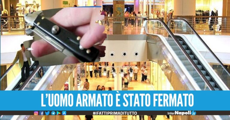 Terrore nel centro commerciale a Napoli, cliente prima ruba in un negozio poi aggredisce la vigilanza