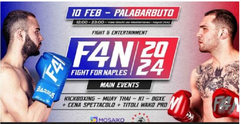 Fight 4 Naples 2024, arriva la terza edizione al PalaBarbuto