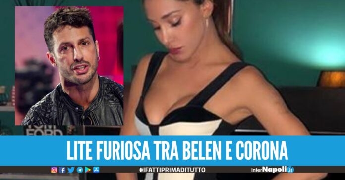 Belen, lite furiosa al ristorante con Fabrizio Corona Così mi fai saltare i contratti