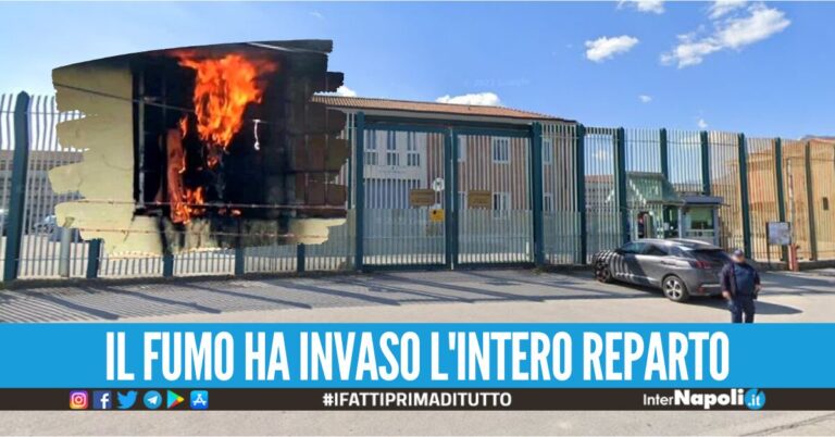 Caos nel carcere di Avellino, detenuto napoletano dà fuoco alla cella: agenti intossicati