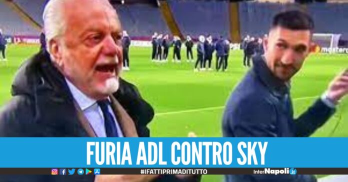 Con te non può parlare. De Laurentiis impedisce l'intervista a Politano, la reazione di Sky Gesto da condannare
