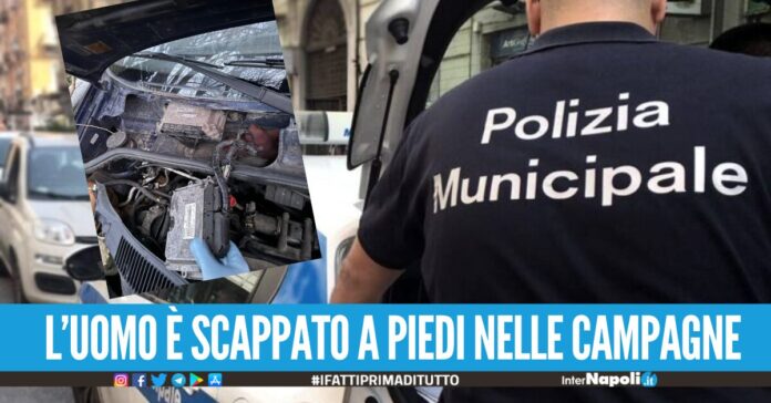 Inseguimento di 8 Km a Giugliano, furgone con a bordo un Rom fugge all'alt trovati arnesi per lo scasso
