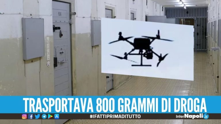 Drone atterra nel carcere di Salerno, sequestrati hashish e telefonini