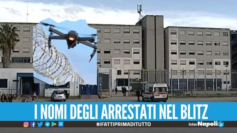 Droga e telefonini portati con i droni nel carcere di Secondigliano, 21 arresti