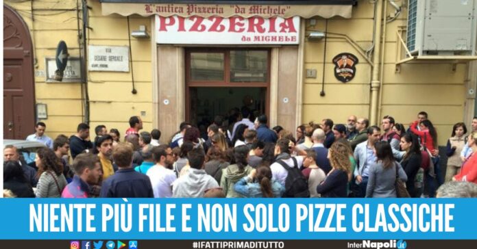 Pizze di tanti gusti oltre alle solite e possibilità di saltare la fila prenotando. Queste le nuove disposizioni della pizzeria 'da Michele'.