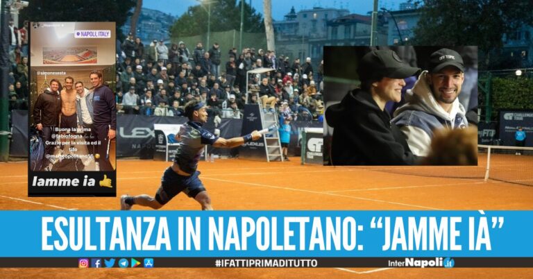 Prima vittoria per Fognini alla Napoli Tennis Cup 2024, Politano tifa per lui sugli spalti