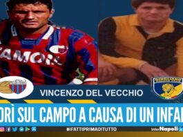 Vincenzo Del Vecchio, ex Giugliano e Catania, 18 anni fa moriva durante una partita di calcio