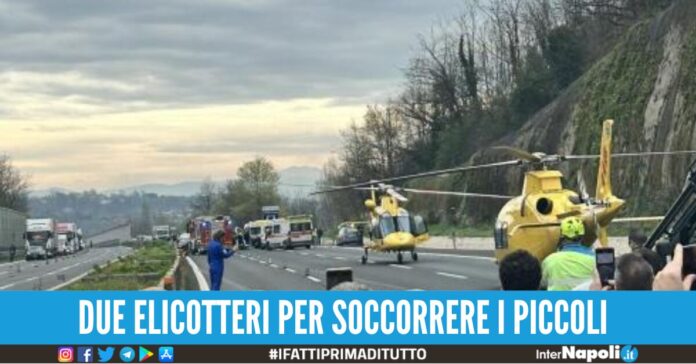 incidente A1 bambini