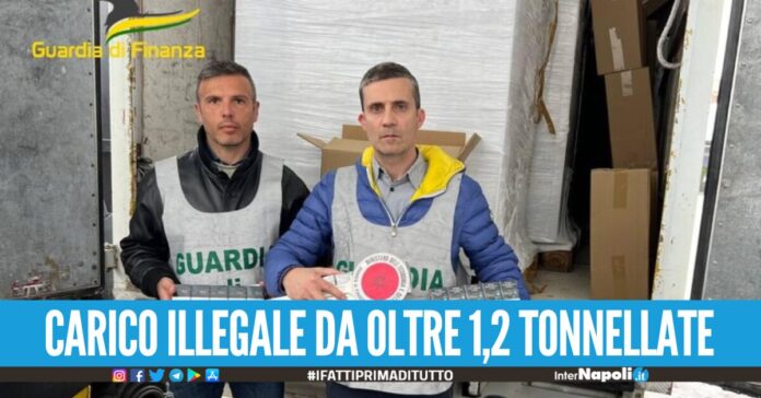 Furgone sospetto da Napoli al Casertano, fermato carico illegale: business da oltre 200mila euro