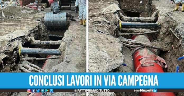 Fuorigrotta, dopo 40 giorni conclusi i lavori: riapre via Campegna