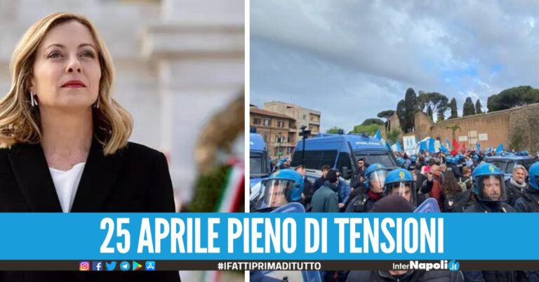 Liberazione 25 Aprile, Meloni. "La fine del fascismo pose le basi per la democrazia" ma è tensione nei cortei di tutta Italia