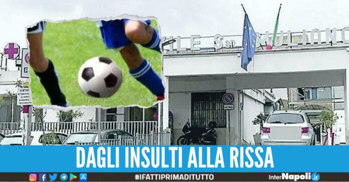 Lite durante la partita delle giovanili del Napoli, genitore ricoverato al San Giuliano