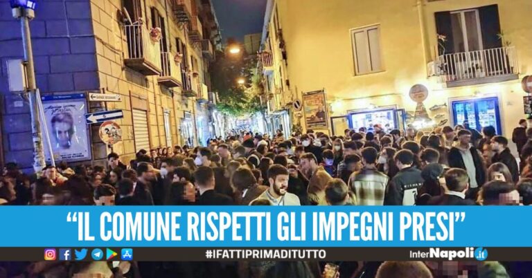 Movida molesta a Napoli, i residenti del Centro Storico presentano ricorso in tribunale